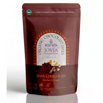 Jovia Bitter Çikolata Bites Fındık-Portakal resim 1