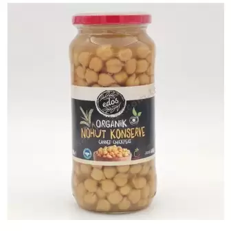 Edos Organik Haşlanmış Kurufasulye Konserve 580 Cc resim 1