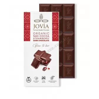 Jovia Oganik Bitter Çikolata - Çilekli resim 1