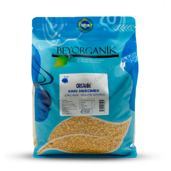 Beyorganik Organik Sarı Mercimek 2500 Gr