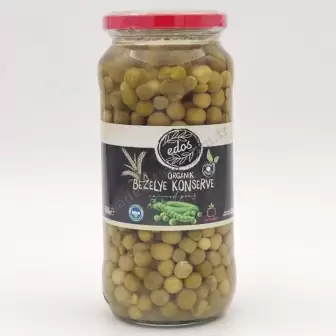 Edos Organik Haşlanmış Bezelye Konserve 580 Cc resim 1