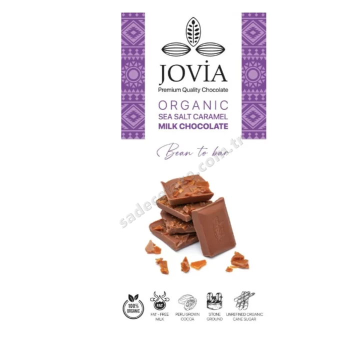 Jovia Organik Sütlü Çikolatalı-Karamel-Deniz Tuzlu