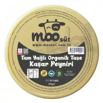 Moo Organik Kaşar İnek Peyniri 400Gr resim 1