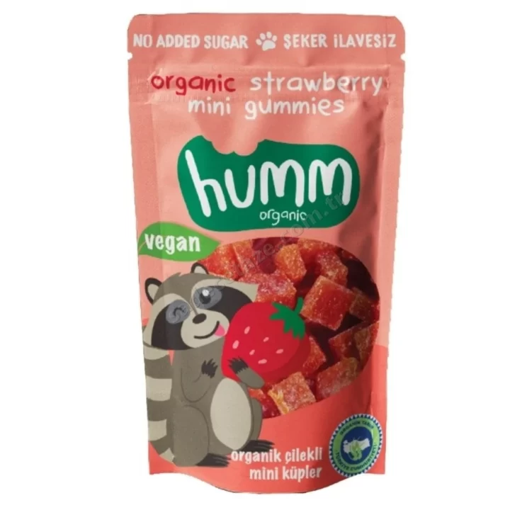 humm Organik Glutensiz Vegan Çilekli 12Li Küpler