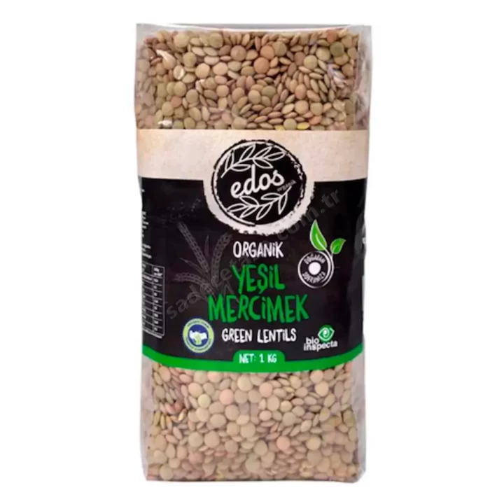 Edos Organik Yeşil Mercimek 1 Kg