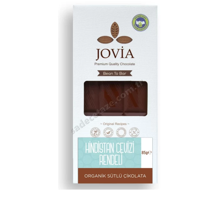 Jovia Organik Sütlü Hindistan Ceviz Rende Çikolata