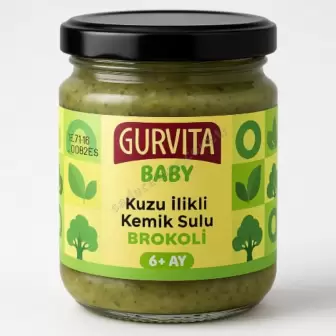 Gurvita Baby Kuzu İlikli Kemik Sulu Brokoli 165 Gr resim 1