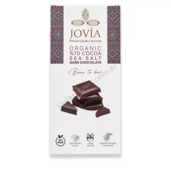 Jovia Organik Bitter Çikolata- Deniz Tuzlu resim 1