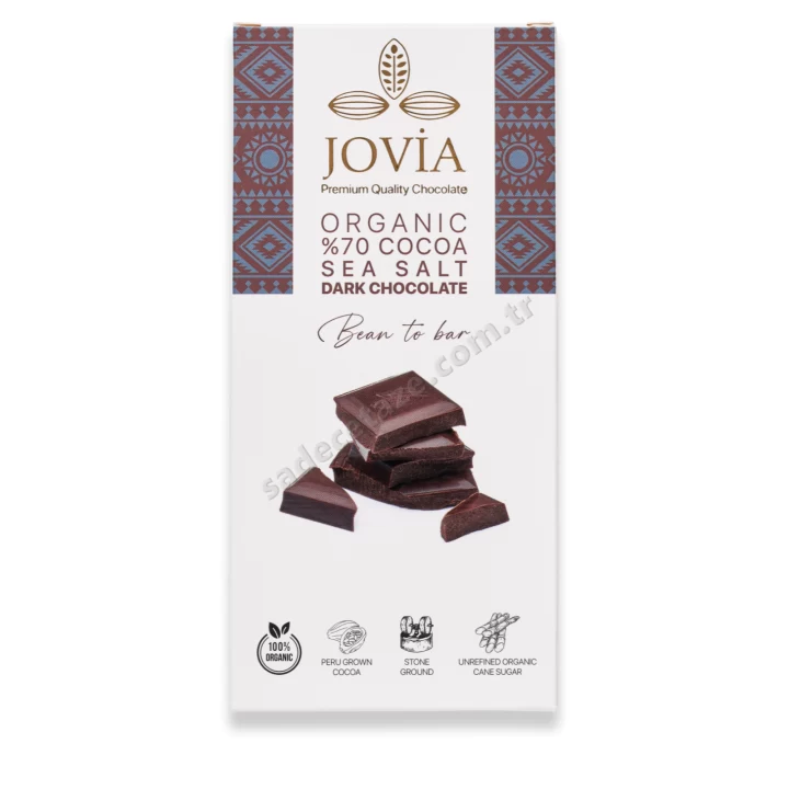 Jovia Organik Bitter Çikolata- Deniz Tuzlu