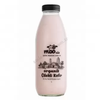 Moo Organik Çilekli Kefir 1000Gr resim 1