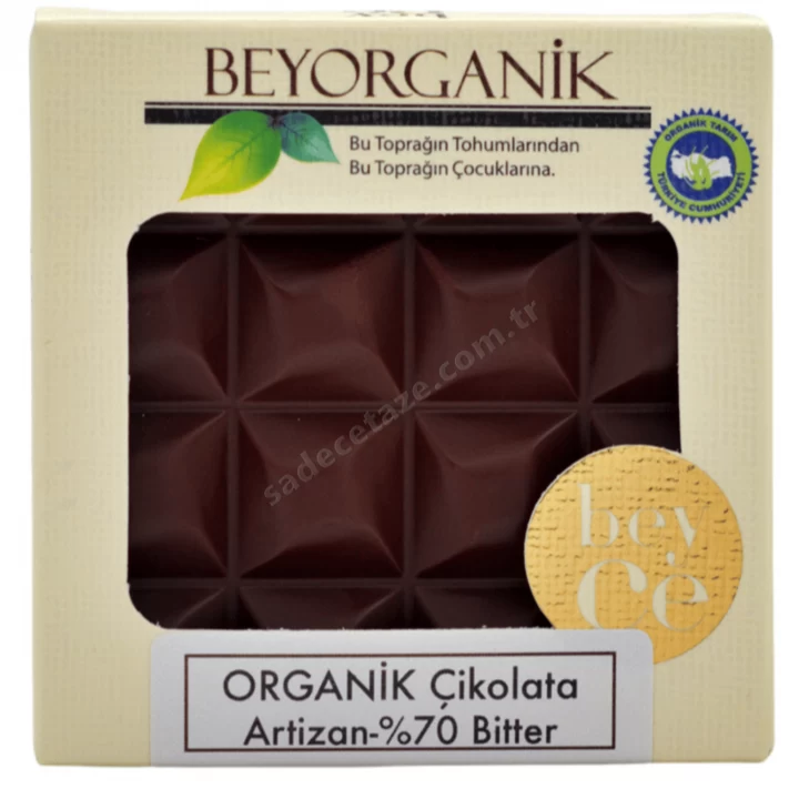 Beyorganik Çikolata Artizan-70 Bitter 40 Gr