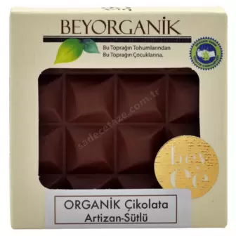 Beyorganik Çikolata Artizan Sütlü 40 Gr resim 1