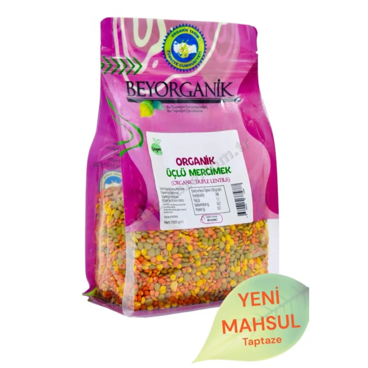 Beyorganik Çorbalık Anadolu-Üçlü Mercimek 1000 Gr