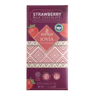 Jovia Organik Sütlü Çikolata-Çilekli resim 1
